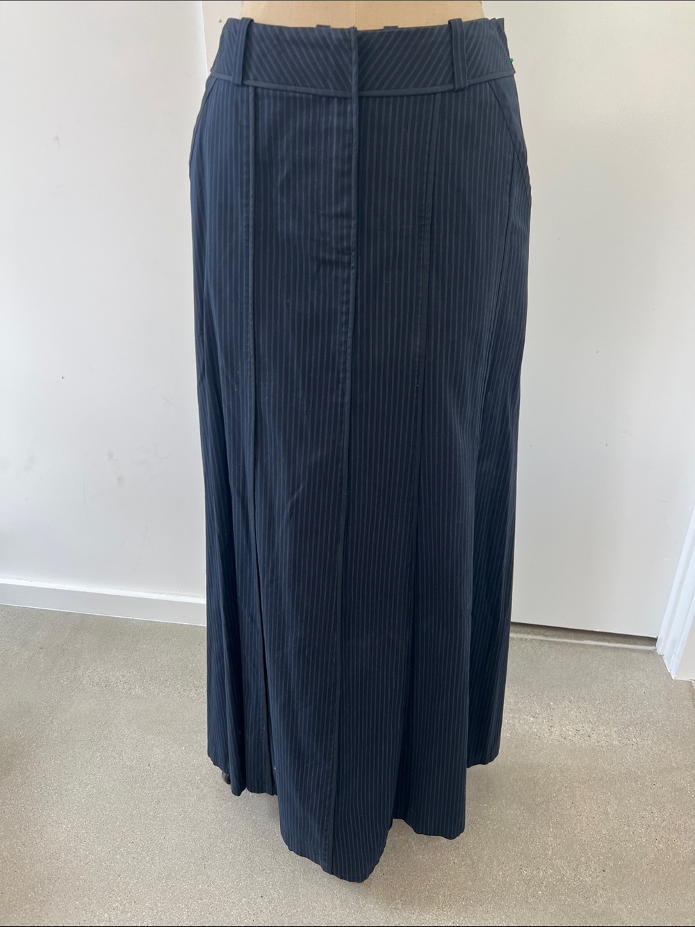 Late 90’s DKNY Navy Pinstripe Maxi Skirt